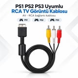 PS1 PS2 PS3 Uyumlu AV RCA Kablo PlayStation TV Görüntü ve Ses Aktarım Kablosu
