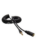 Spiralli 3.5mm Dişi Erkek Stereo Uzatma Kablosu
