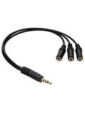 Kulaklık Mikrofon Çoklayıcı 3 Port 3.5mm Splitter Çevirici Dönüştürücü Adaptör