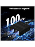 RJ45 Ethernet Splitter 1 Giriş 2 Çıkış Gigabit 100Mbps Çevirici Çoklayıcı