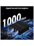 RJ45 Ethernet Splitter 1 Giriş 2 Çıkış Gigabit 1000Mbps Çevirici Çoklayıcı