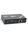 Usb 3.0 4k Hdmi Kvm Kumandalı Switch 2 Port Rj45 Ethernet Pc Kasa Klavye Mouse Çoklayıcı