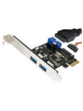 Pci Express Usb 3.0 2 Port Sata Güç 19 Pin Çoklayıcı Kart