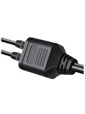 1x2 Port RJ45 USB Güç Destekli Ethernet Switch Splitter Çevirici Çoklayıcı