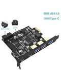 5 Port Pci-e Express Usb 3.0 Type C 3.2 Çoklayıcı Riser Kart