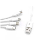 4 in 1 USB Tip-C Şarj Kablosu Çoklayıcı 1 Metre