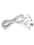 3in1 Çoklu Şarj Kablosu Micro USB 8Pin Lightning 30Pin Apple Uyumlu 1 Metre