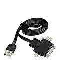 USB Universal 4 in 1 Çoklu Şarj ve Data Kablosu 1 Metre