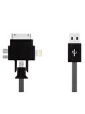 USB Universal 4 in 1 Çoklu Şarj ve Data Kablosu 1 Metre