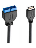 USB 3.1 Type-E Male To USB 3.0 19 20 Pin Dişi Uzatma Kablosu
