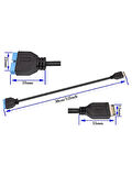 USB 3.1 Type-E Male To USB 3.0 19 20 Pin Dişi Uzatma Kablosu