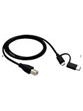 Type C + Micro Usb Yazıcı Printer Piyano Midi Bağlantı Kablosu