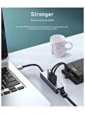 Type C To Usb 3.0 Ethernet Gigabit Rj45 3 Port Hub Çoklayıcı Adaptör