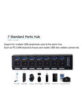 7 Port Usb 3.0 2.0 Hub Anahtarlı Çoklayıcı Çoğaltıcı Switch