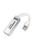 USB To 3XUSB + SD + MicroSD Kart Okuyucu Çevirici Adaptör