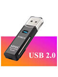 USB 2.0 SD - MicroSD Kart Okuyucu