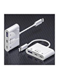  Lightning To USB - Type-C - Lightning Çevirici Adaptör
