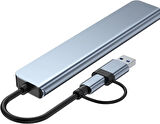 Zilevo Type C USB-C Hub Çoklu Bağlantı Adaptörü, 4 USB 3.0 Portu, 2 Port Type C