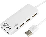 Zilevo USB Hub Ses Kartı Adaptörü, 3 Port USB, Mikrofon ve Kulaklık Jakı, PC ve Dizüstü Bilgisayar için