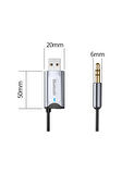 Zilevo Bluetooth Araç Kiti Aux Adaptörü Micro SD Kat Okuyucu Araç Ses Aux Bluetooth 5.3 Ahizesiz Kullanım Kiti