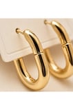Poyase Altın Kaplama Halka Küpe Gold 2.5 cm