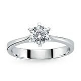 Bilezikhane Tektaş Pırlanta Yüzük 0,32 CT H-VS 2,50 Gram 18 Ayar Altın