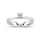 Bilezikhane Tektaş Pırlanta Yüzük 0,30 CT G-SI 4.20 Gram 18 Ayar Altın