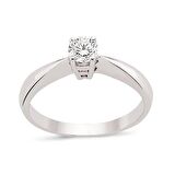 Bilezikhane Tektaş Pırlanta Yüzük 0,30 CT H-VS 4.00 Gram 18 Ayar Altın