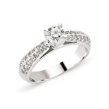 Bilezikhane Tektaş Pırlanta Yüzük 0.49 CT G-VS 3.85 Gram 18 Ayar Altın