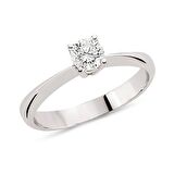 Bilezikhane Tektaş Pırlanta Yüzük 0.32 CT G-SI 2.80 Gram 18 Ayar Altın