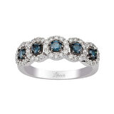 Mavi Pırlanta Beştaş Yüzük