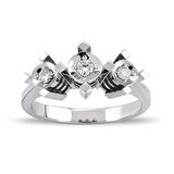 0.14 Ct Üç Taş Pırlanta Yüzük