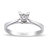 0.30 Ct Tektaş Pırlanta Yüzük Badem Tırnak