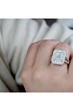 1.50 Ct Baget Pırlanta Modern Tasarım Yüzük