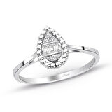 0.06 Ct. Modern Tasarım Baget Pırlanta Yüzük