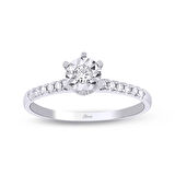 0.15 Ct. Tektaş Pırlanta Yüzük 6 Tırnaklı