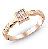 Kare Pırlanta Fantezi Yüzük