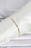 CM 14K Gold Renk Yassı Ezme Zincir Model Kadın Bileklik