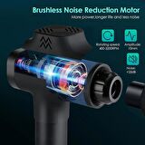 Kraft Hart X3PRO Masaj Tabancası 24V Spor 30 Hız Vurmalı Süper Sessiz Fırçasız Motor Siyah