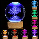 Ağaç Figürlü Plastik Altlıklı Cam Küre