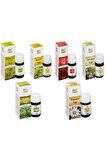 Ada Çayı+ Rezene+ Gül+ Vanilya+ Kekik+ Papatya Aromatik Masaj Cilt Bakım Yağ Seti 20 ml