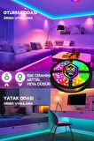 2 Metre Rgb Led Tak Çalıştır 16 Renkli 4 Animasyonlu Tv Arkası Yatak Oturma odası abajur