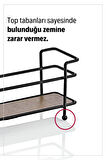 Alice Ahşap Tabanlı Metal Standlı 4'lü Çift Kapaklı Cam Baharatlık Seti - Tuzluk Biberlik Peçetelik