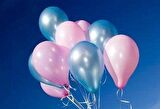 Metalik Mavi Pembe Balon 50 Adet