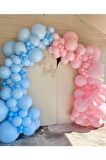 Makaron Mavi - Pembe Balon Zinciri Seti 70 adet