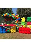 Rengarenk Balon Zincir Seti 50 Adet + 5 Mt. Balon Zinciri