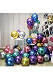 Karışık Krom Balon 30 Adet