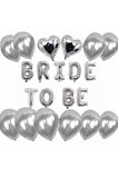 Gümüş Bride To Be Folyo Balon Latex Balon Bekatlığa Veda Balon Seti