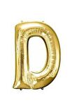 16" Inç 40 Cm Folyo Balon Gold Renk ''D'' Harfi