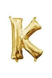 16" Inç 40 Cm Folyo Balon Gold Renk ''K'' Harfi